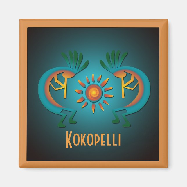 Imã Kokopelli Sun Modelo Magnet (Frente)