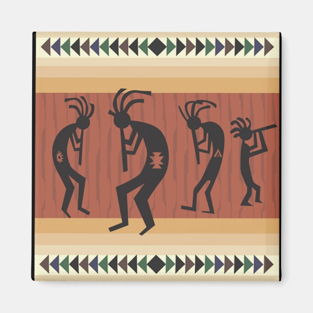 Imã Kokopelli Tribal Design (Frente)