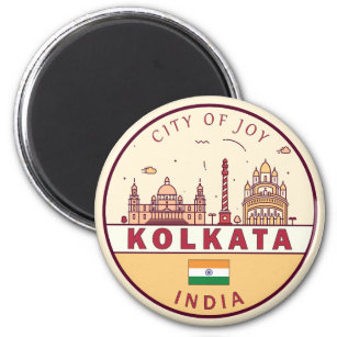 Imã Kolkata India City Skyline Emblem