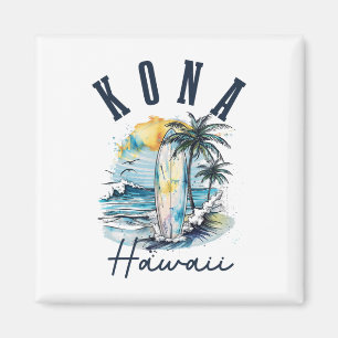 Imã Kona Havaí Havaiano Surf Vintage Surfista Surfista