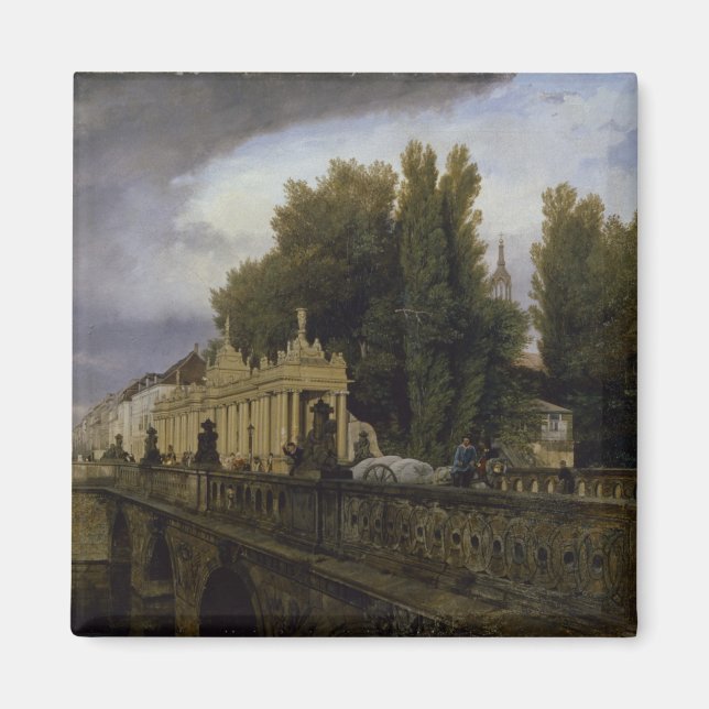 Imã Konigsbrucke sobre Konigsstrasse, Berlim, 1835 (Frente)
