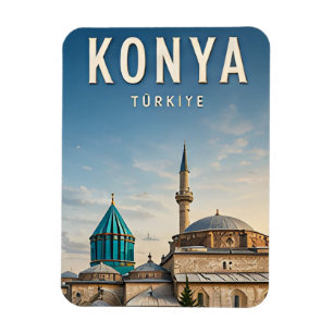 Ímã Konya Turquia Mevlana Patrimônio Seljuk Viagem Lem