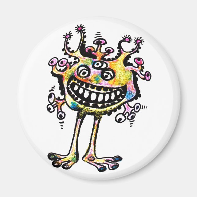 Imã Kooky Eyed Rainbow MaN "Freddy" (Frente)