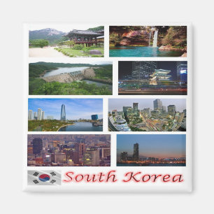 Imã KR - Coreia do Sul - Mosaico - Colagem