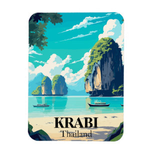 Ímã Krabi Thailand Beach Viagem Souvenir Magnet