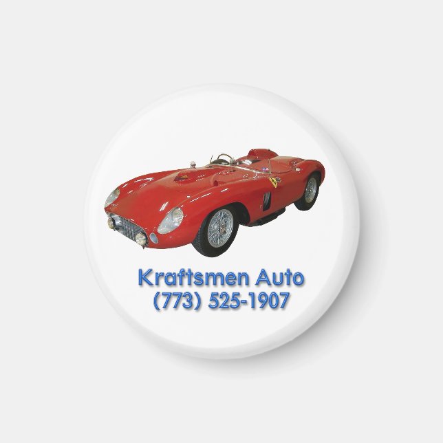 Imã Kraftsmen Auto Blue Font/Red Car Magnet (Frente)