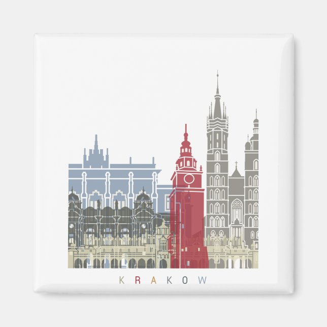 Imã Krakow skyline poster (Frente)