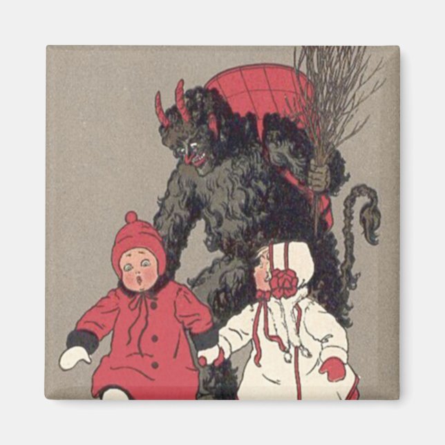 Imã Krampus Perseguindo Crianças Interruptor (Frente)