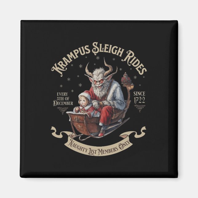 Imã Krampus Sleigh Rides (Frente)