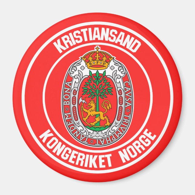 Imã Kristiansand Round Emblem (Frente)