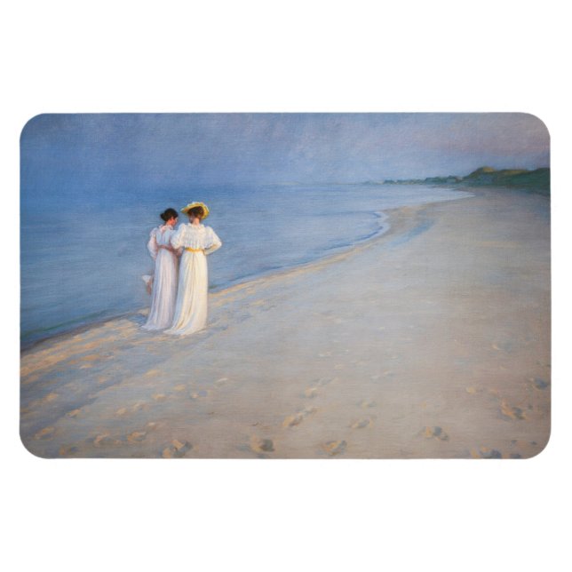 Ímã Kroyer - Noite de Verão em Skagen Beach (Horizontal)