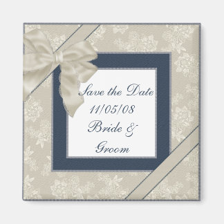 Imã KRW Blue e White Custom Save the Date Weded (Guard