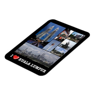 Ímã Kuala Lumpur - I Love - Malásia - Magnet