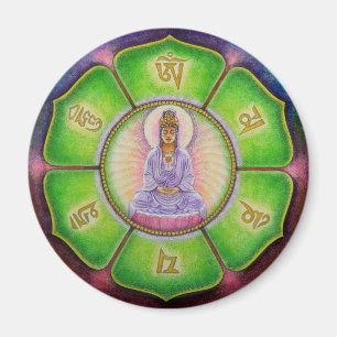 Imã Kuan Yin "Om Mani Padme Hum" Magnet