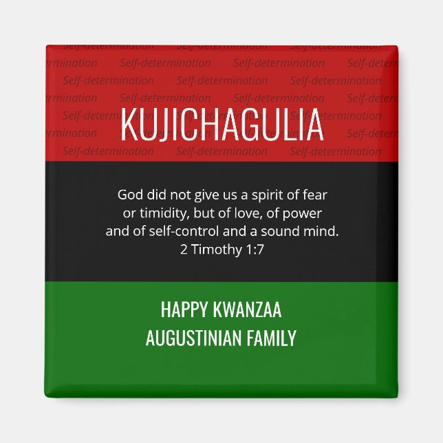 Imã KUJICHAGULIA Personalizada Kwanzaa (Frente)