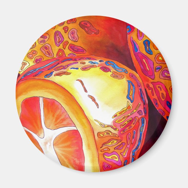 Imã Kumquats orange fruta (Frente)