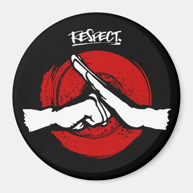 Imã Kung Fu - Artes Marciais - Respeitar Magnet (Frente)