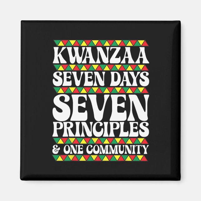 Imã Kwanzaa Sete Dias Sete Princípios Uma Comunidade (Frente)