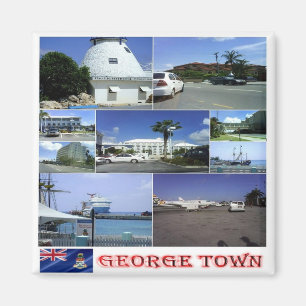 Imã KY - Ilhas Cayman - Colagem Mosaica de George Town