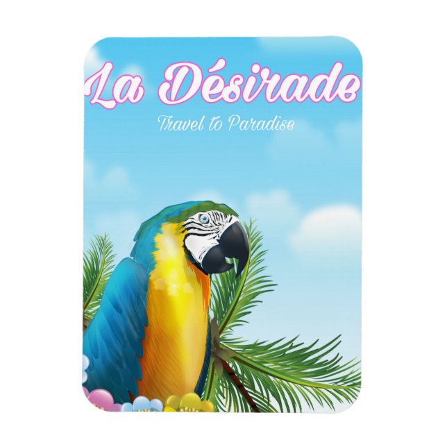Ímã La Désirade Parrot poster de viagens (Vertical)