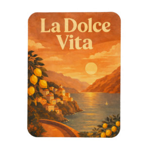Ímã La Dolce Vita – Cartaz de Viagem da Costa Italiana