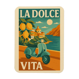 Ímã La Dolce Vita - Poster de viagens costeiro italian