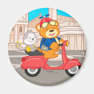 Imã La Dolce Vita Romana - urso Nano & macaco júnior
