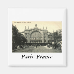 Imã La Gare du Nord Paris, França c1905 Vintage