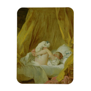 Ímã "La Gimblette", menina com um cão, c.1770 (óleo
