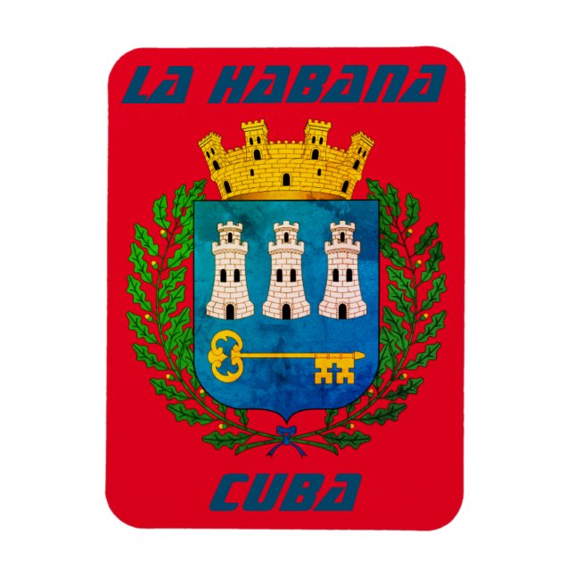 Ímã La Habana, Cuba, Havana, Cuba (capital cubana) (Vertical)