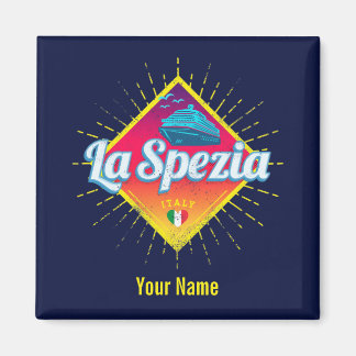 Imã La Spezia Liguria Itália Retro Cruise Ship Vintage