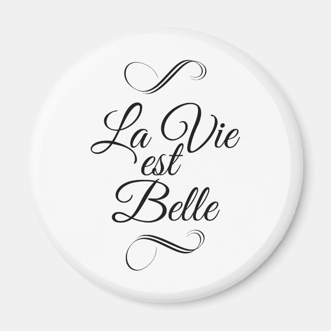 Imã La vie est belle (Frente)
