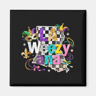 Imã La Weezy Ana Desenho do Carnaval de Mardi Gras Lou