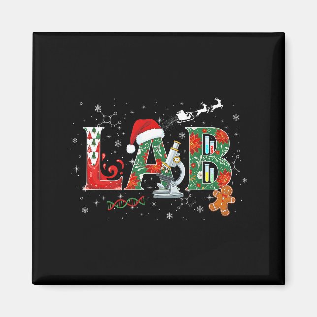 Imã Lab Christmas Laboratory Technician Science Xmas S (Frente)