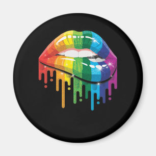 Imã Lábios Arco-Íris Orgulho Gay LGB LGB Gift
