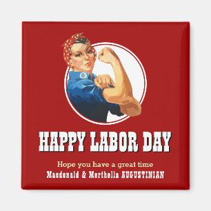 Imã LABOR DAY CHURRASCO Rosie Riveter