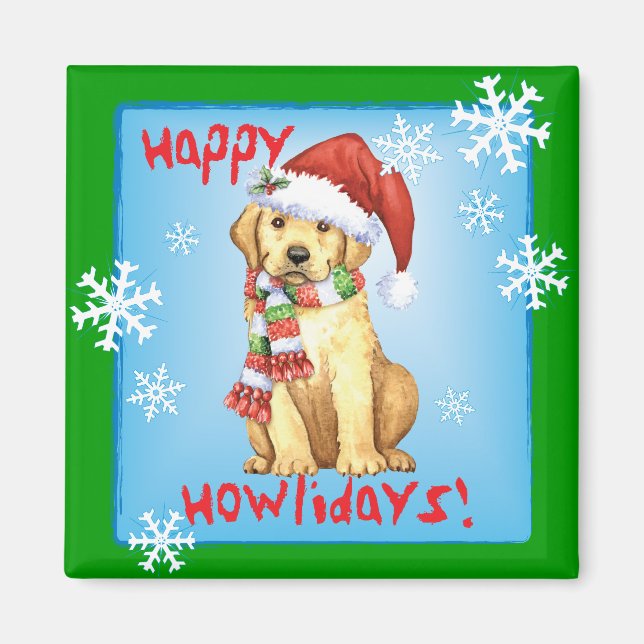 Imã Laboratório Amarelo Feliz Howlidays (Frente)