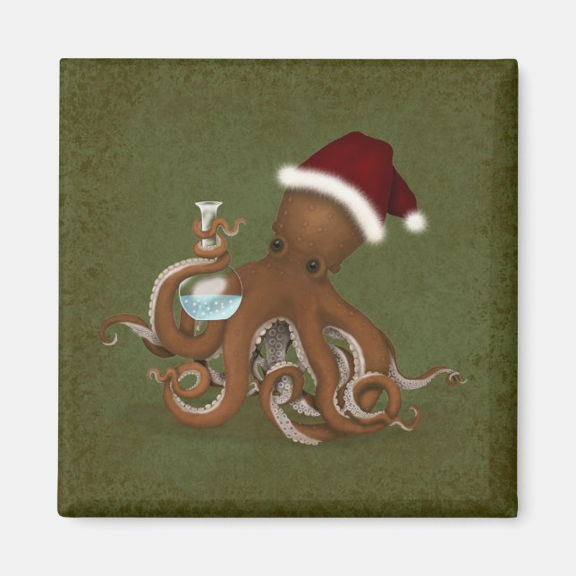 Imã Laboratório de Química de Octopus de Natal Steampu (Frente)
