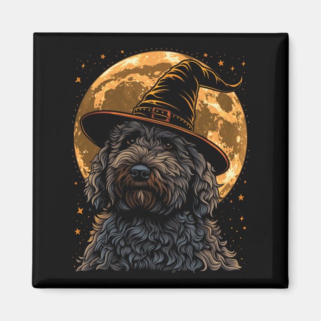 Imã Labradoodle Halloween Cachorro Engraçado Fofo Dood (Frente)