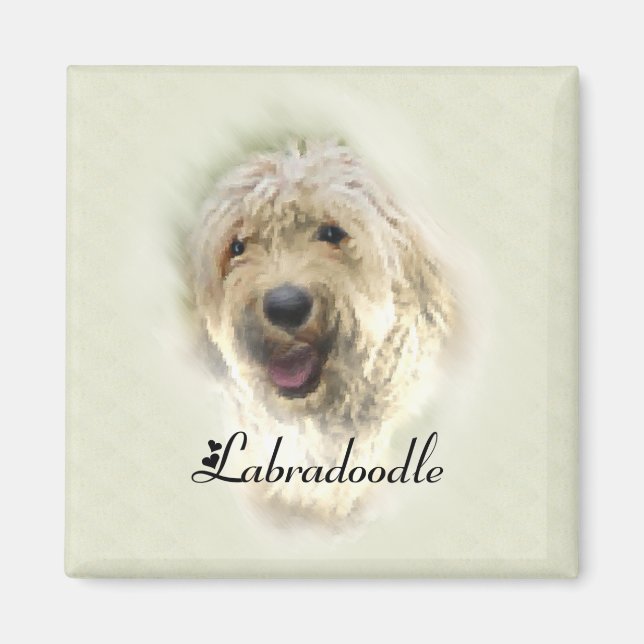 Imã Labradoodle Lovers Gifts (Frente)