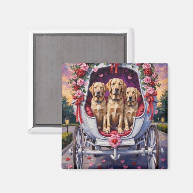 Imã Labrador Dog Valentine's Day  (Front/Back)