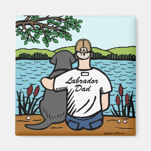 Imã Labrador e pai pretos