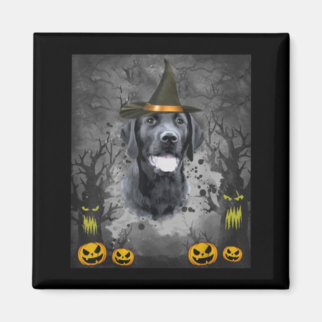 Imã Labrador Halloween (Frente)