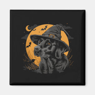 Imã Labrador Halloween Engraçado Cachorro Preto Lab Mo