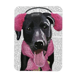 Ímã Labrador Preto Com Mata De Ouvido