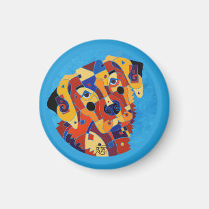 Imã Labrador Retreiver em um ímã