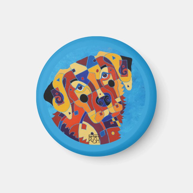 Imã Labrador Retreiver em um Magnet (Frente)