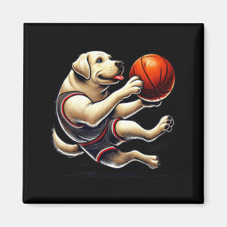 Imã Labrador Retriever Atirando Basquete