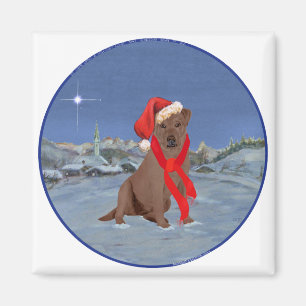 Imã Labrador Retriever Chocolate Natal