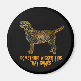 Imã Labrador Retriever Dog Silhoueen Diversão Hallowee